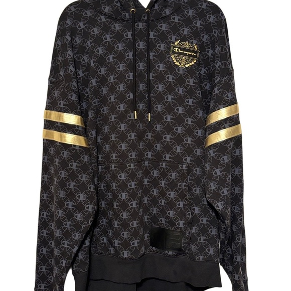 Champion Other - Champion Black and Gold Hoodie 2XL